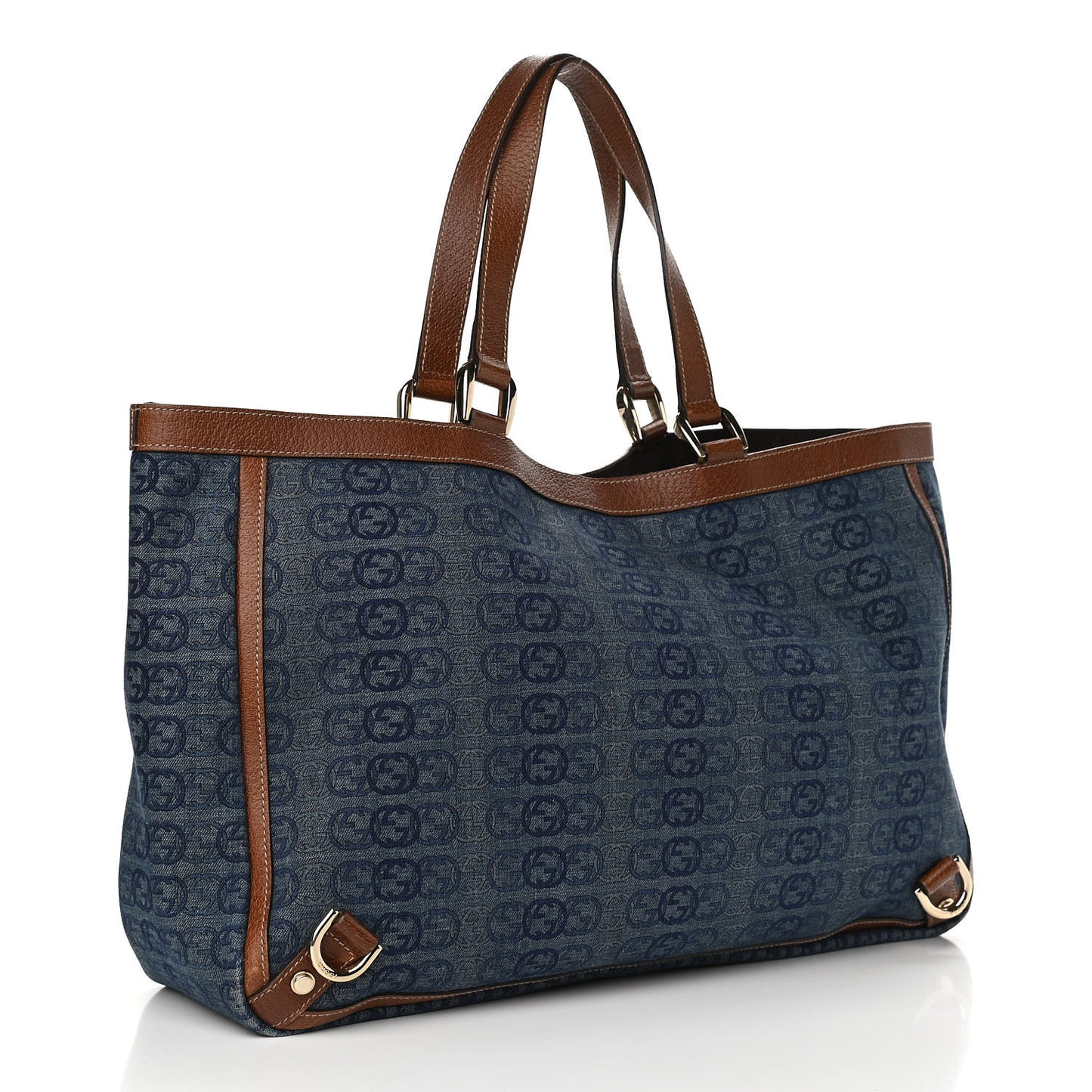 Denim GG Large Abbey Tote Blue