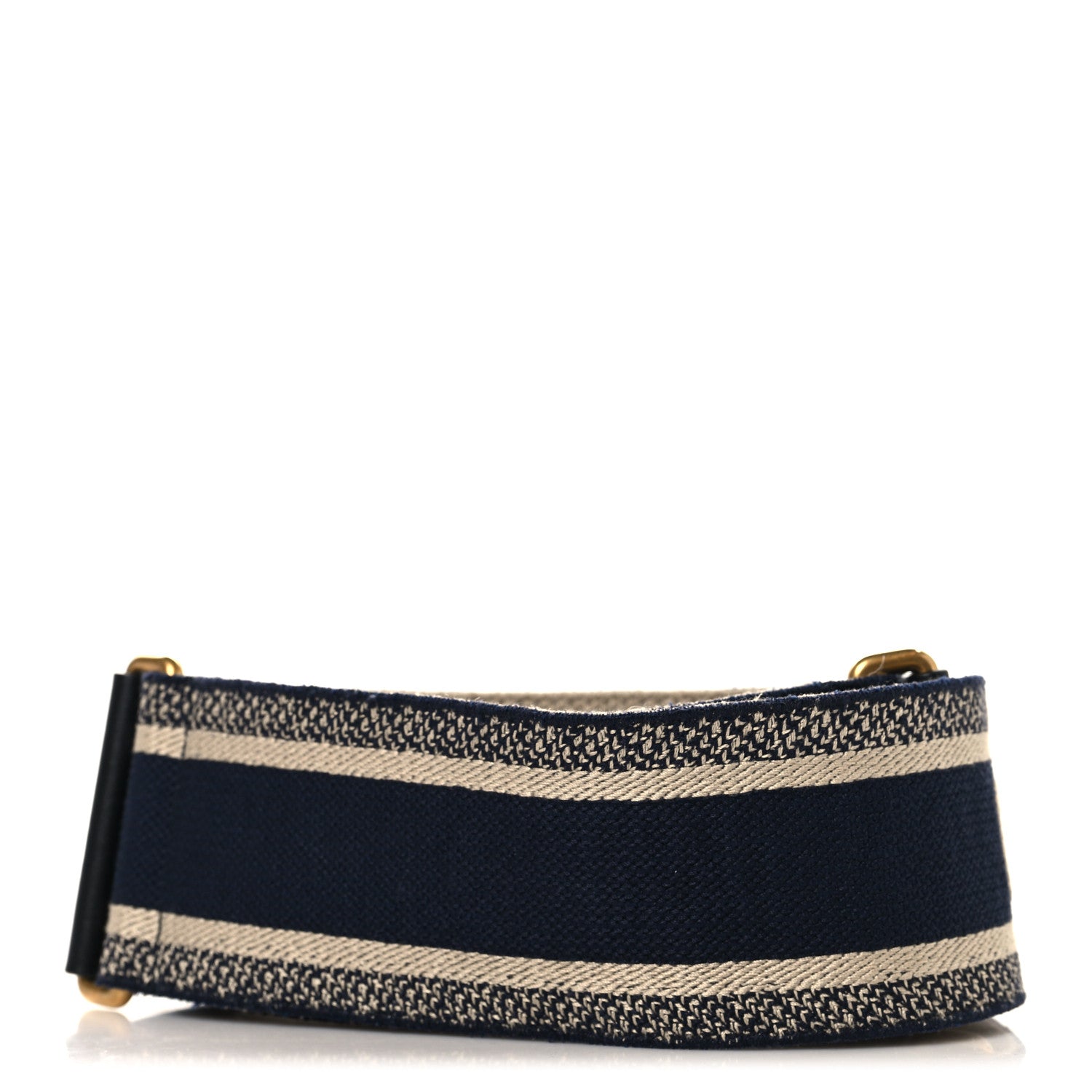 Christian Dior Canvas Embroidered Shoulder Strap Blue 2 of 4