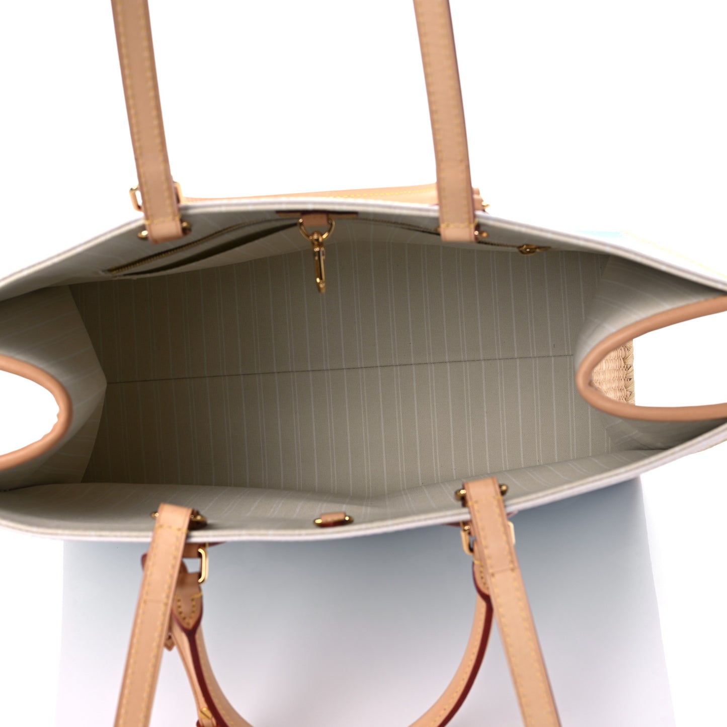 Monogram Giant Raffia Hamptons By The Pool Onthego GM Blue