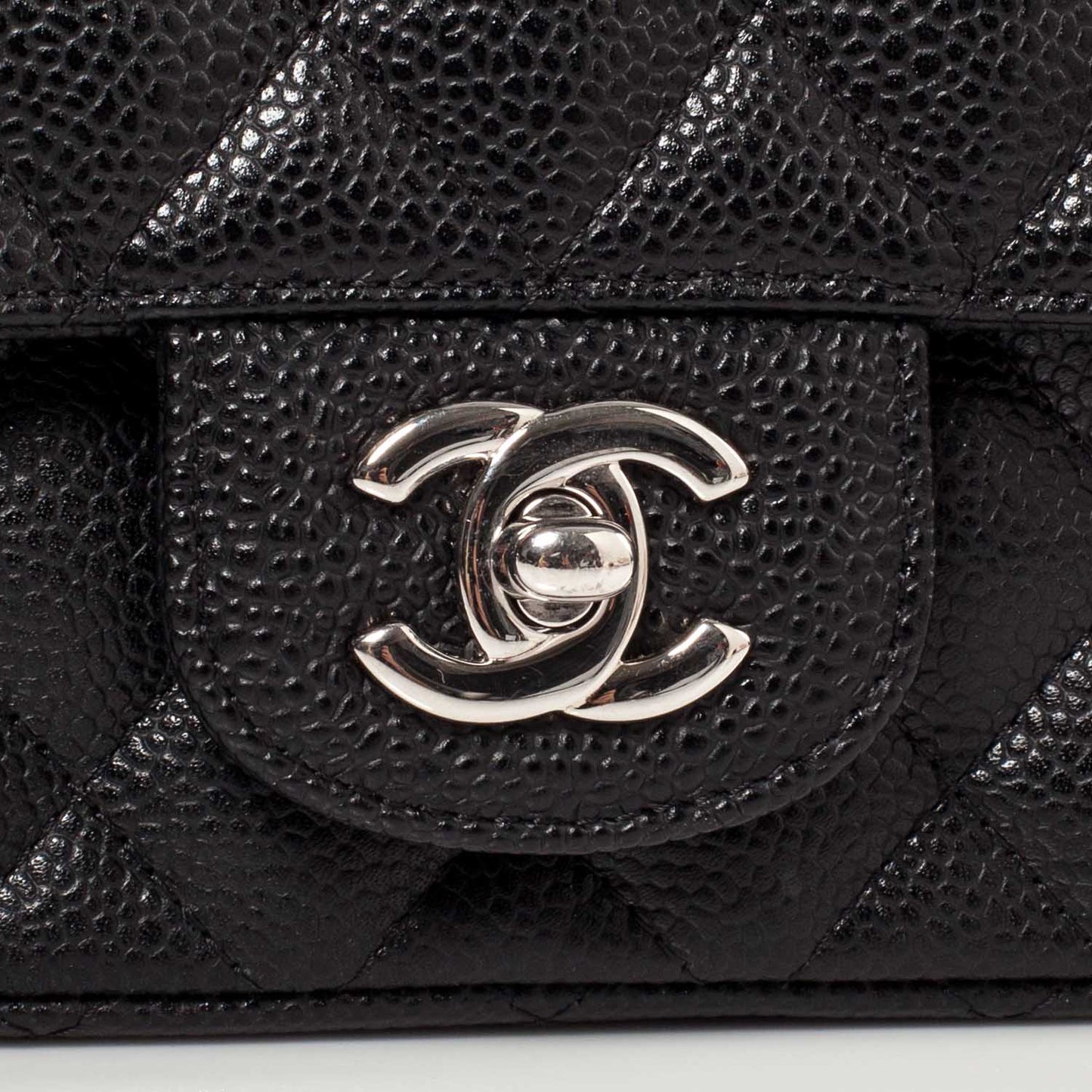 Caviar Quilted Mini Flap Black SHW