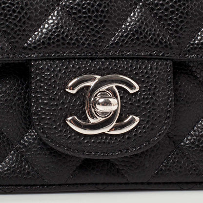 Chanel Caviar Quilted Mini Flap Black SHW 6 of 11