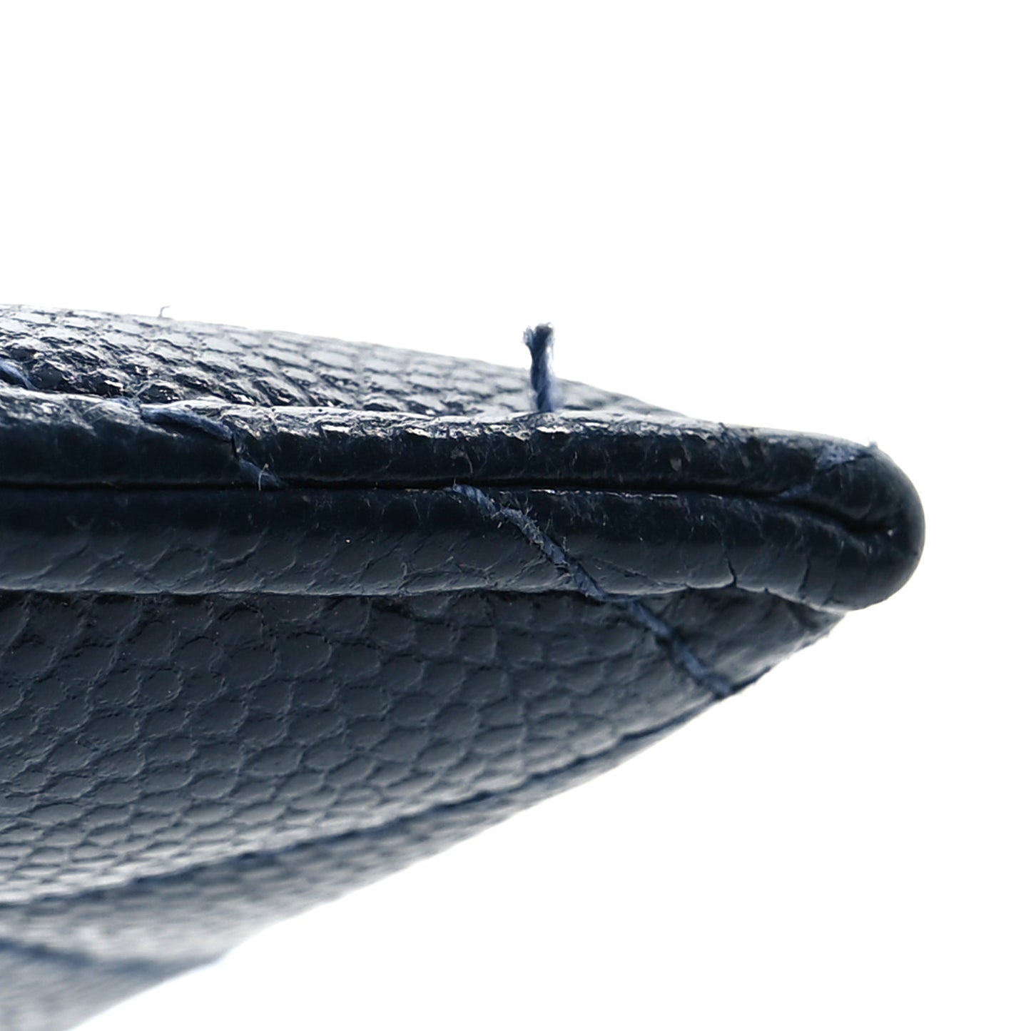Caviar Quilted Card Holder Navy