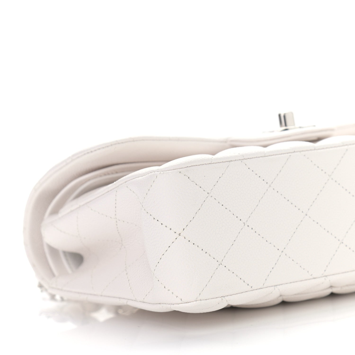 Chanel Caviar Quilted Small Double Flap White 8 of 9