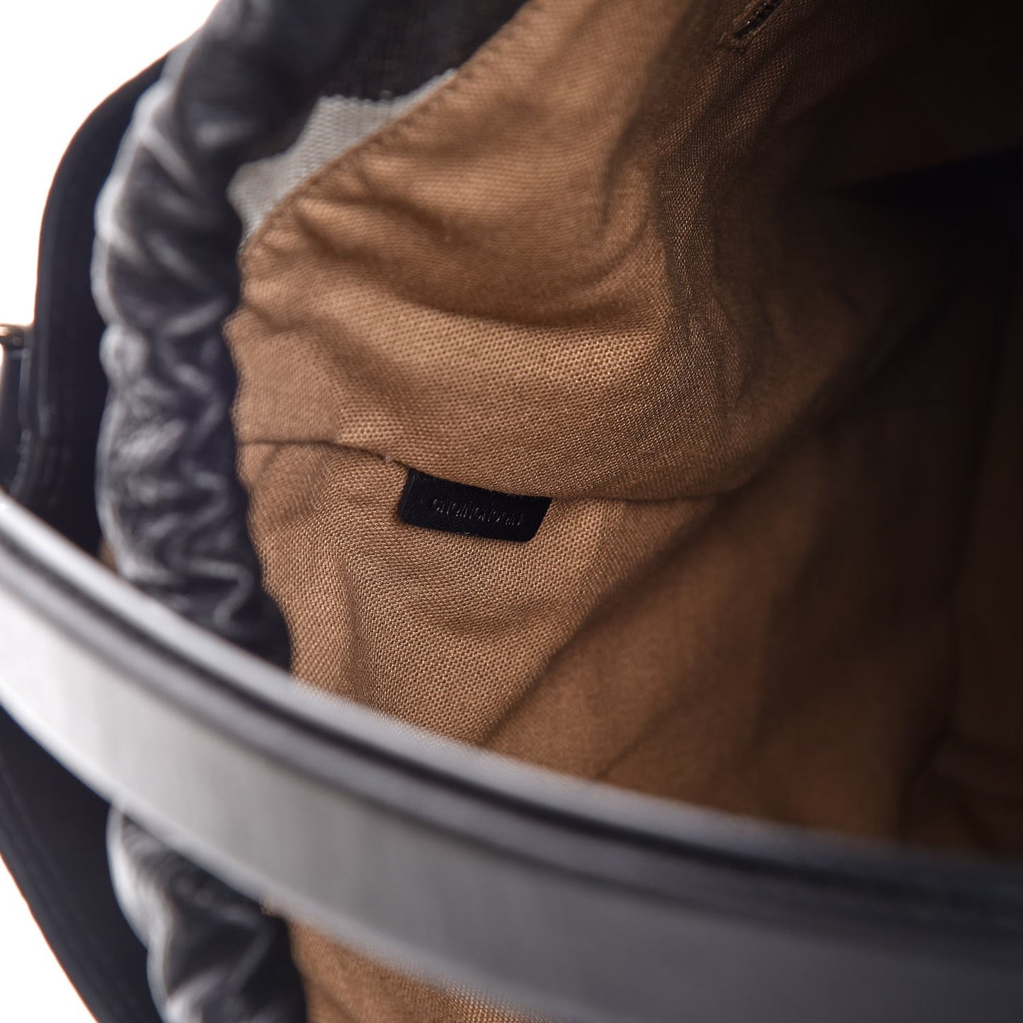 Grainy Calfskin Medium Check Ashby Hobo Black