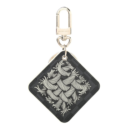 Louis Vuitton Damier Graphite Rope Bag Charm Key Ring White 1 of 8