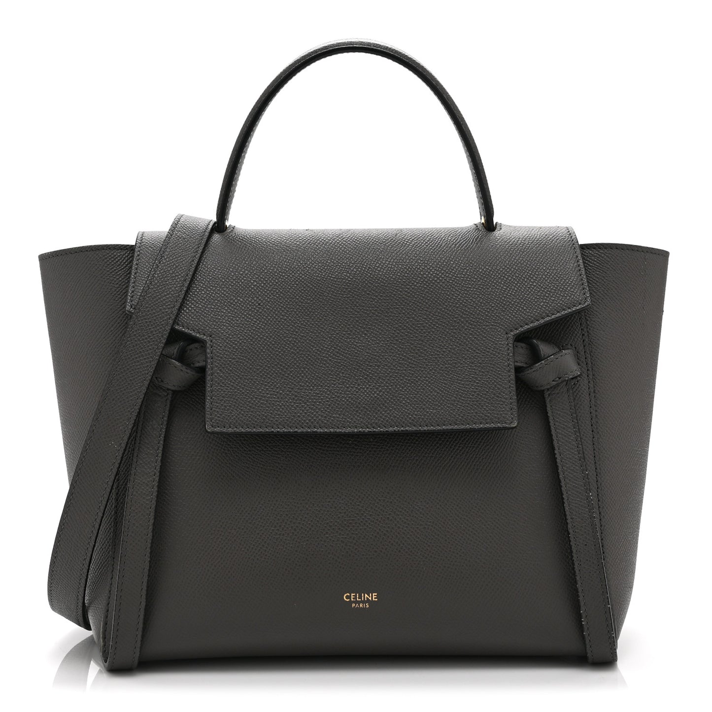 Baby Grained Calfskin Micro Belt Bag Grey