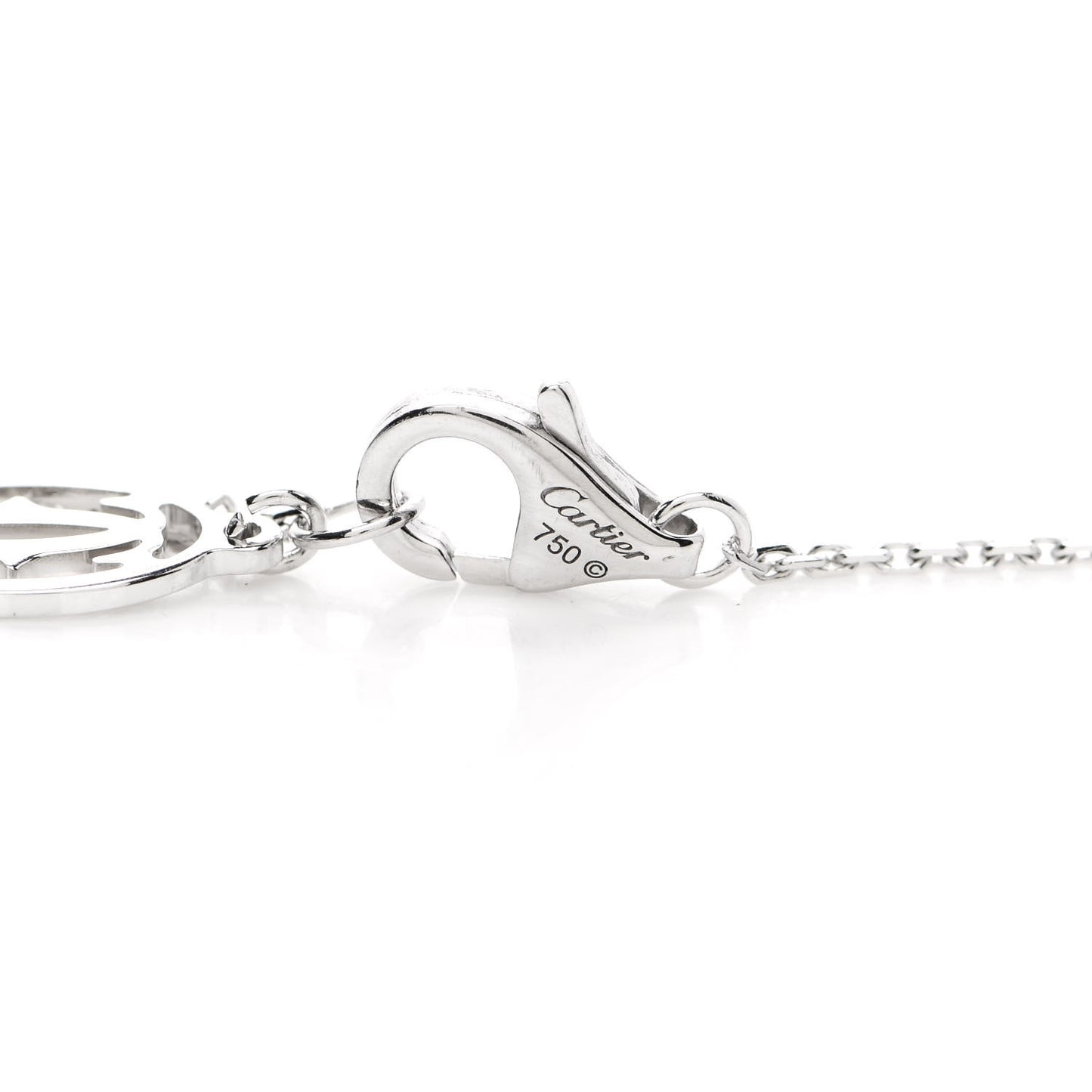 18K White Gold Diamond Symbols Cross Pendant Necklace