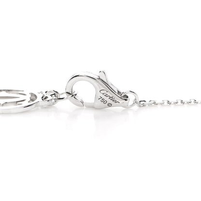 Cartier 18K White Gold Diamond Symbols Cross Pendant Necklace 3 of 4