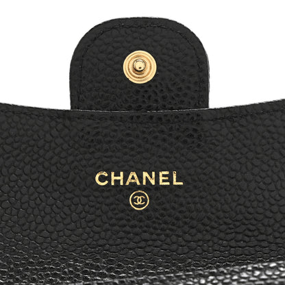 Chanel Caviar Quilted Flap Card Holder Wallet Black 6 of 9