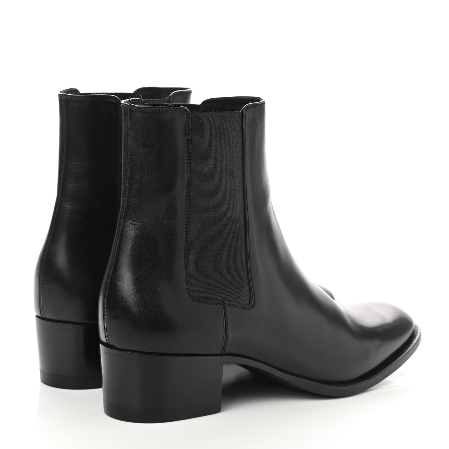 Calfskin Womens Wyatt Chelsea Boots 37 Black