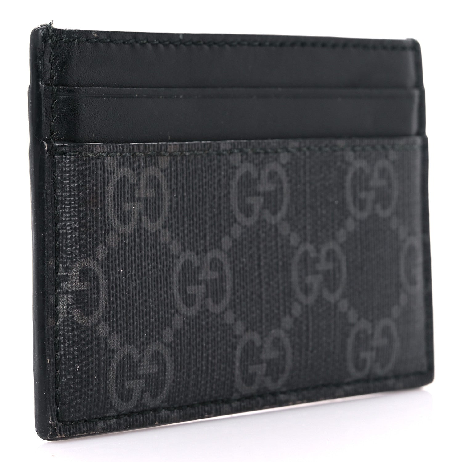 Gucci GG Supreme Monogram Wolf Print Card Holder Black Grey 3 of 13
