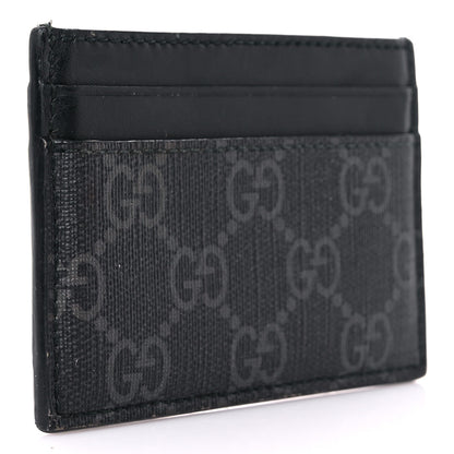 Gucci GG Supreme Monogram Wolf Print Card Holder Black Grey 3 of 13