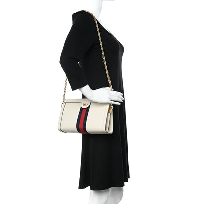 Gucci Textured Calfskin Web Small Ophidia Chain Shoulder Bag Mystic White 2 of 10