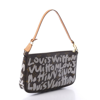 Louis Vuitton Monogram Graffiti Pochette Accessories Silver 3 of 9