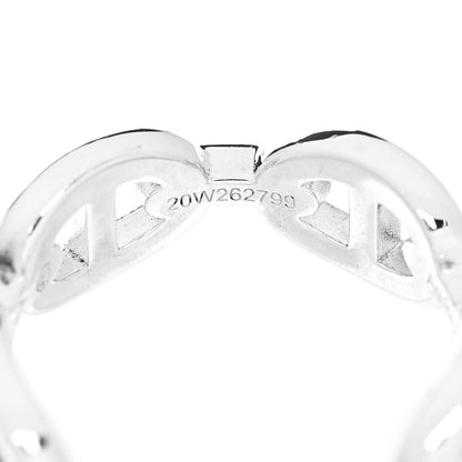 Hermes Sterling Silver PM Chaine d'Ancre Enchainee Band Ring 55 7.25 7 of 9