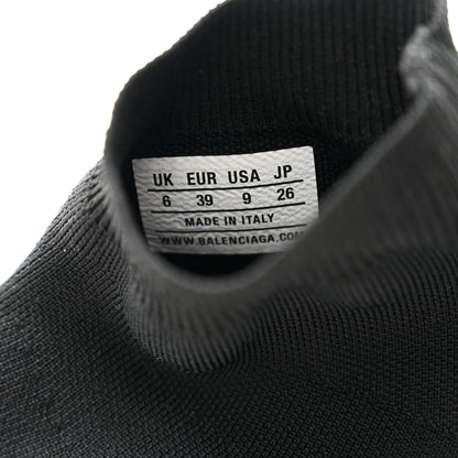 Balenciaga Technical 3D Recycled Knit Womens Speed 2.0 Sneakers 39 Monocolor Black 7 of 8