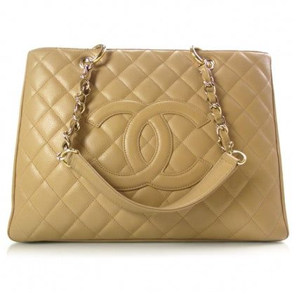 Chanel Caviar Quilted Grand Shopping Tote GST Beige 1 of 11