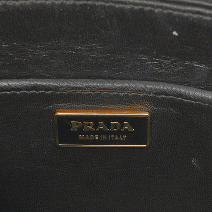 Prada Ostrich Double Zip Tote Black 7 of 15