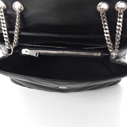 Saint Laurent Calfskin Y Quilted Monogram Medium Loulou Chain Satchel Black 5 of 12