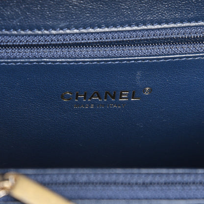 Chanel Caviar Quilted Medium CC Filigree Vanity Case Navy 6 of 8