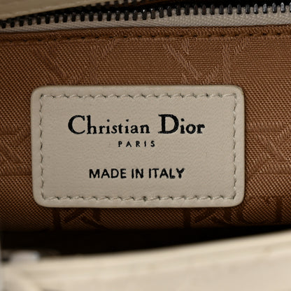 Christian Dior Lambskin Cannage Small My ABCDior Lady Dior White 6 of 11
