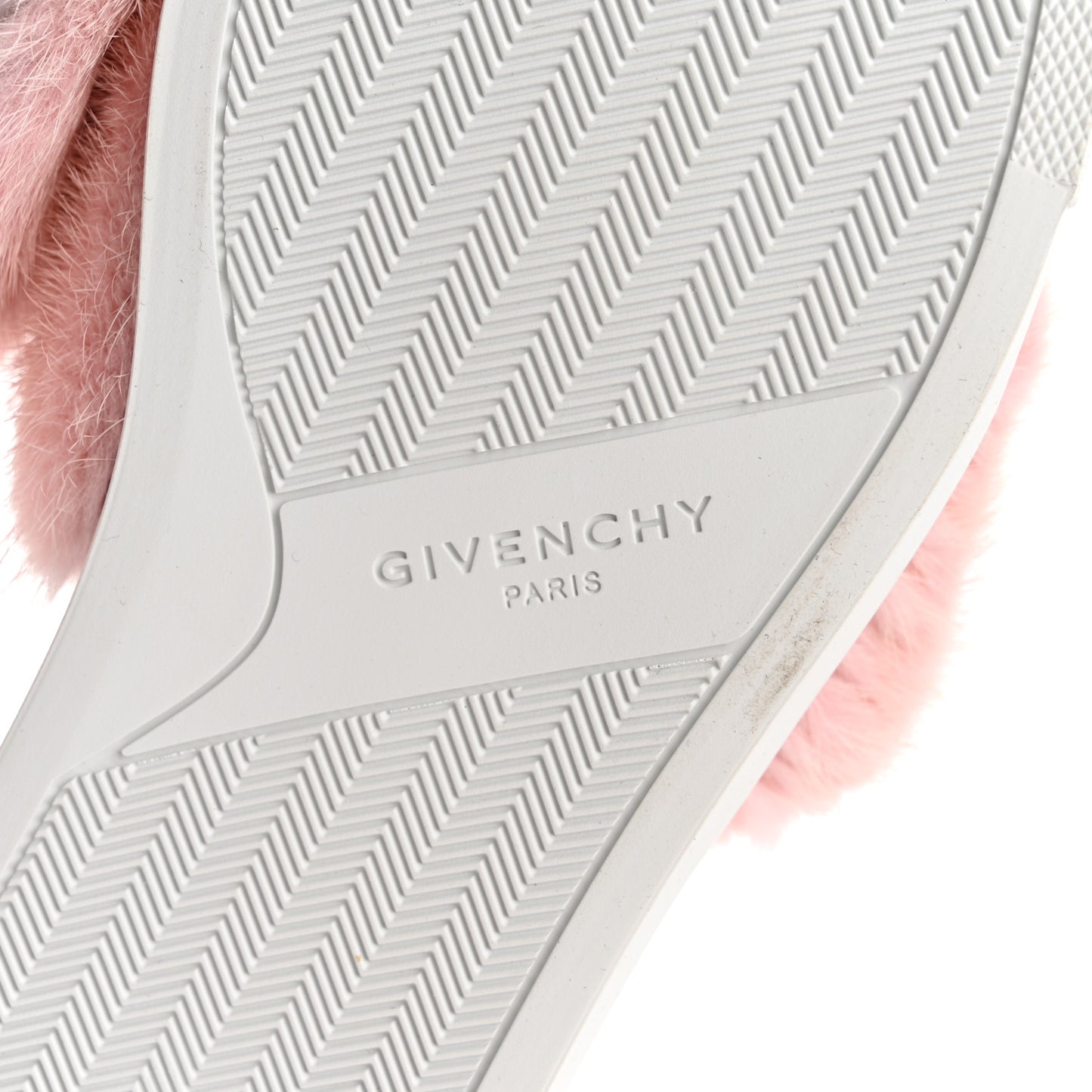 Calfskin Mink Fur Womens Urban Street Sneakers 38.5 White Rose