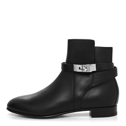 Hermes Calfskin Neo Low Boots 39 Black 1 of 10
