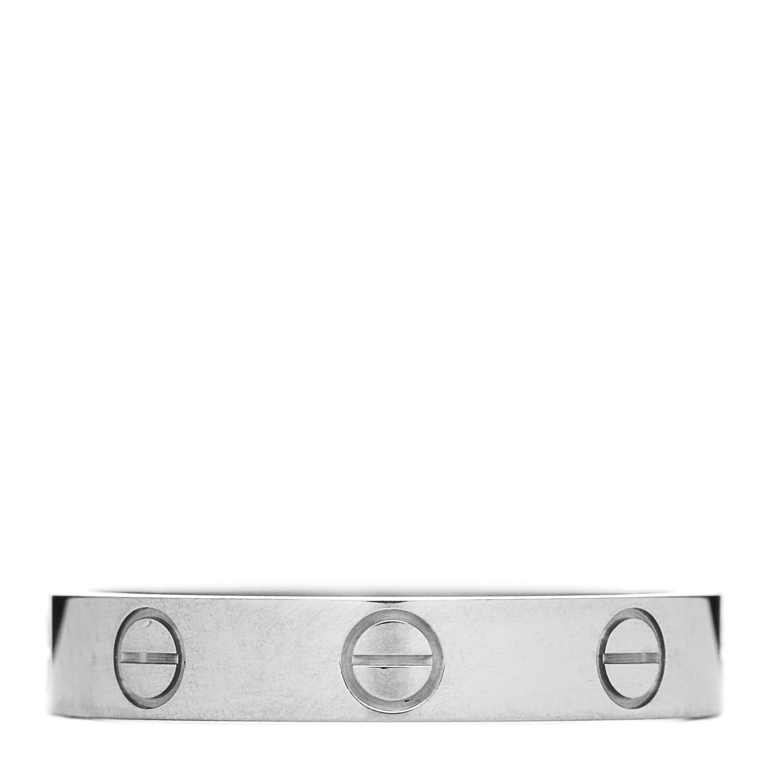 Cartier 18K White Gold 3.5mm LOVE Wedding Band Ring 55 7.25 3 of 4