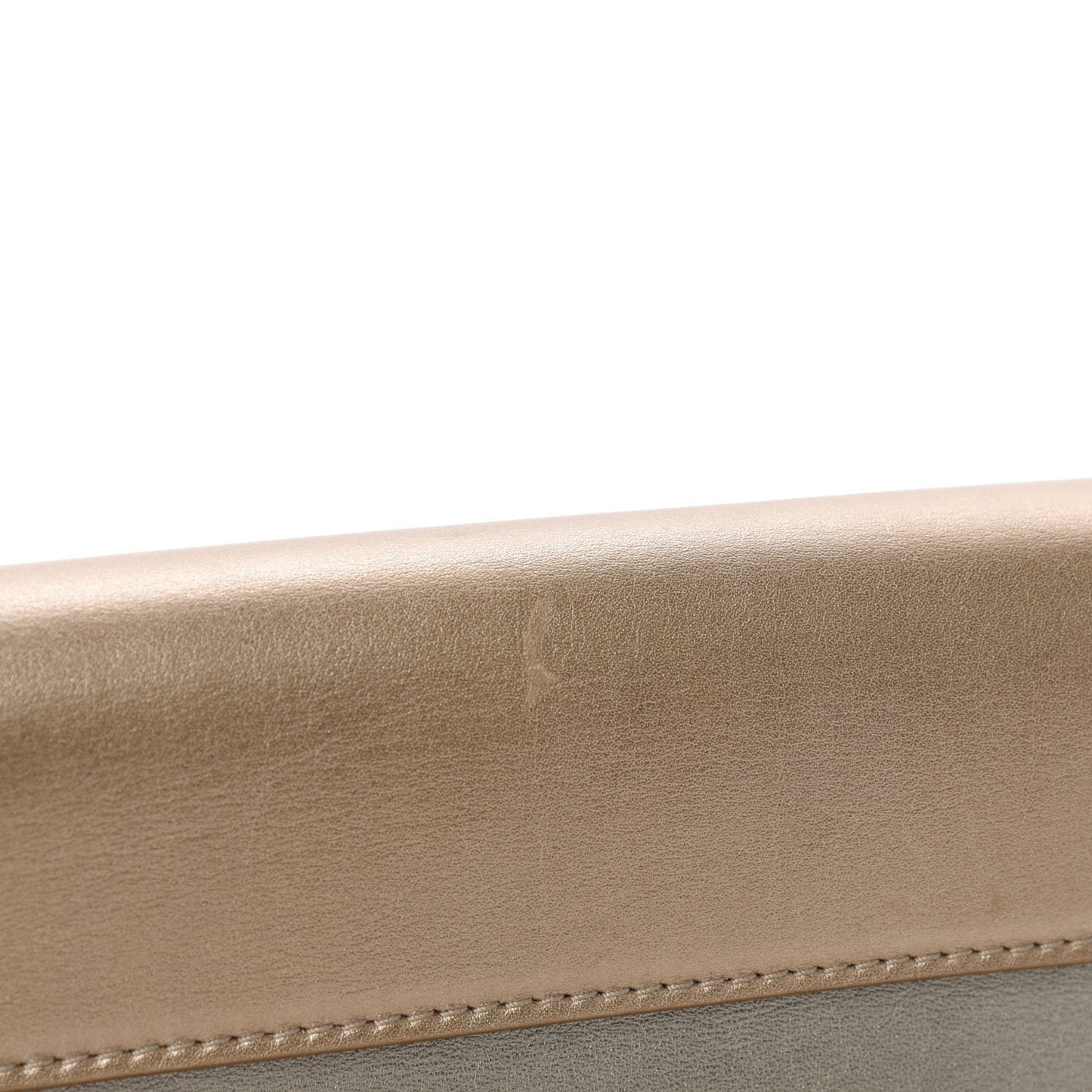 Metallic Calfskin Love Note Gold Silver