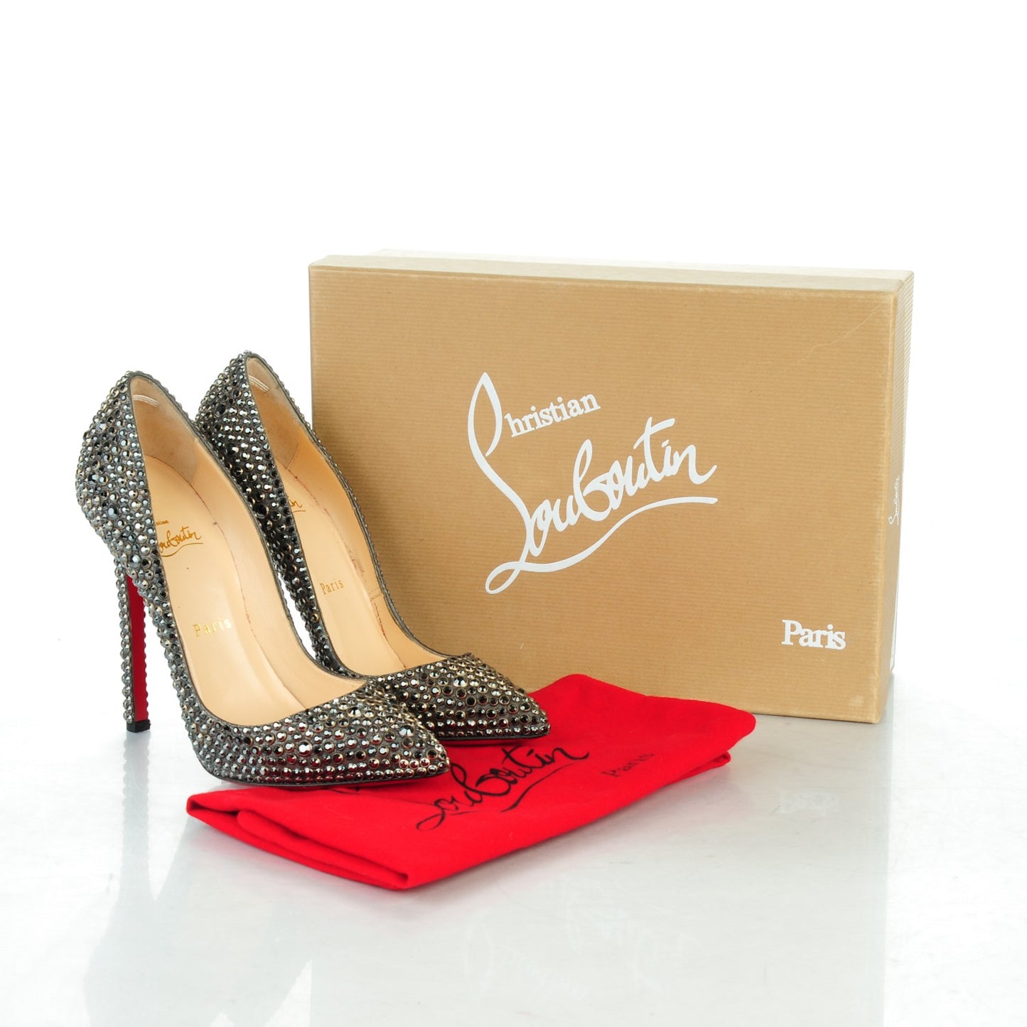 Suede Burma Ring Strass Pigalle 120 Pumps 37 Hematite Silver