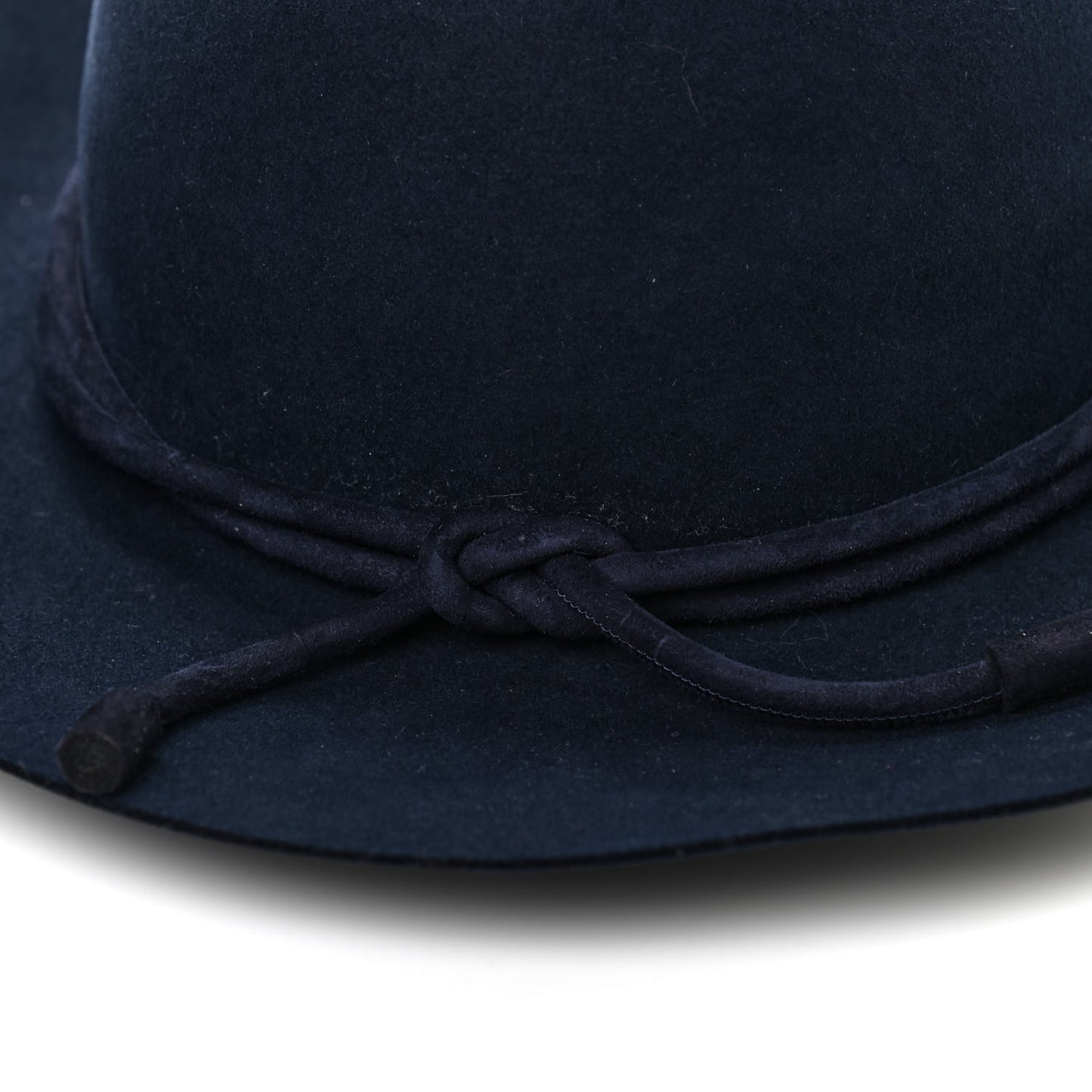 Rabbit Felt Lambskin Vicky Hat 59 Bleu Nuit