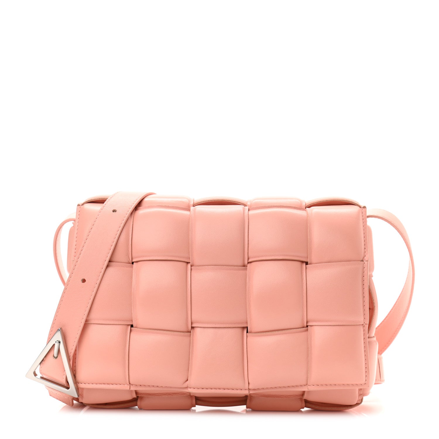 Bottega Veneta Nappa Maxi Intreccio Padded Cassette Crossbody Bag Peachy 1 of 10