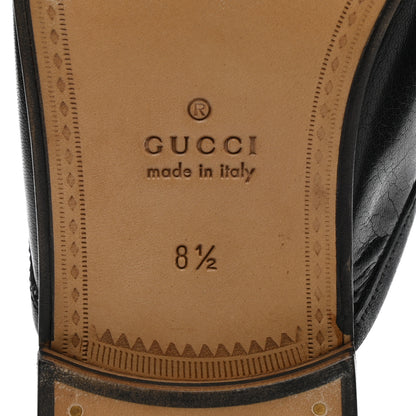 Gucci Goatskin Mens Horsebit Slippers 8.5 Black 6 of 10