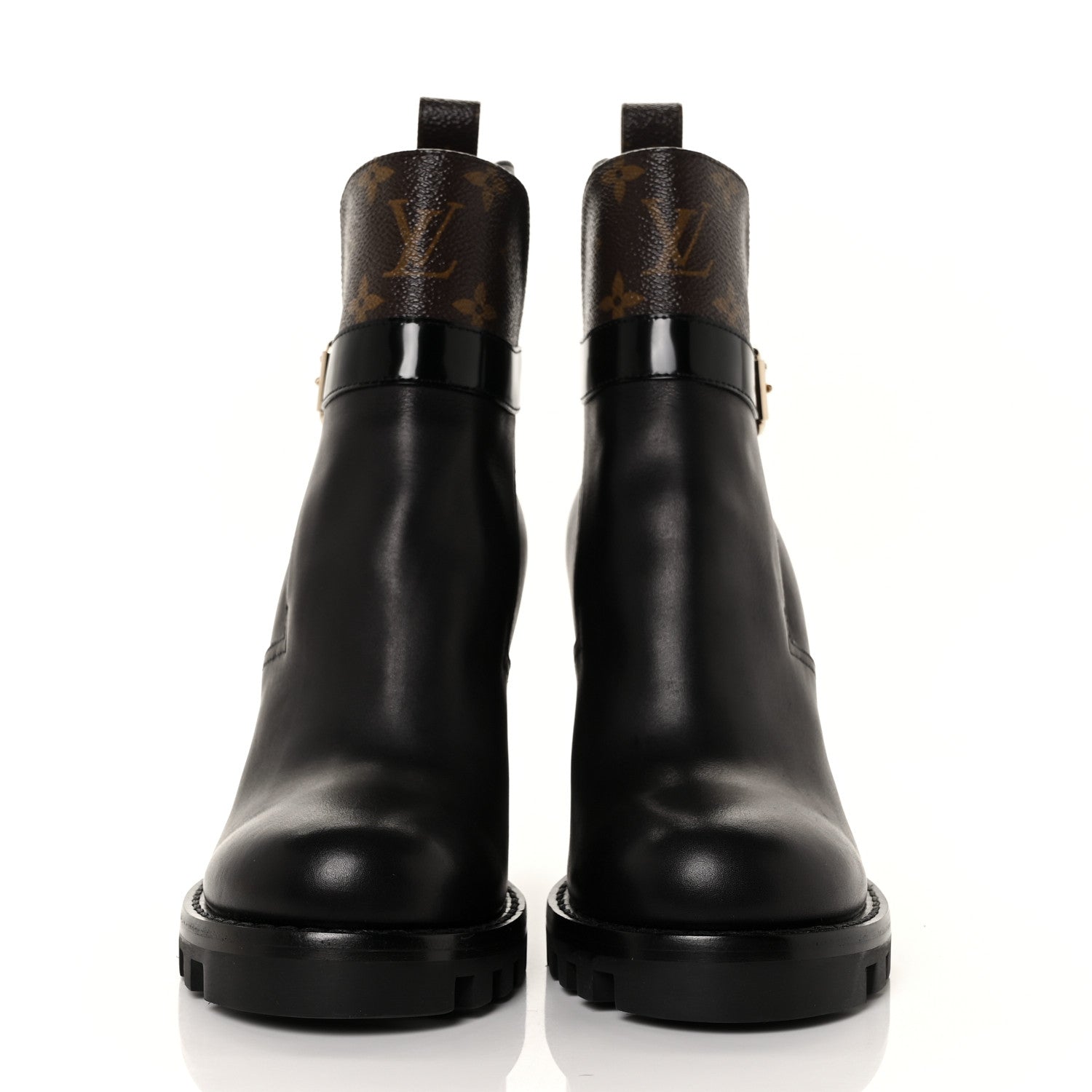 Louis Vuitton Calfskin Monogram Star Trail Ankle Boots 39 Black 2 of 6