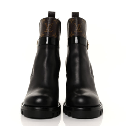 Louis Vuitton Calfskin Monogram Star Trail Ankle Boots 39 Black 2 of 6