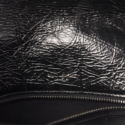 Saint Laurent Crinkled Calfskin Matelasse Monogram Medium Niki Chain Satchel Black 8 of 12