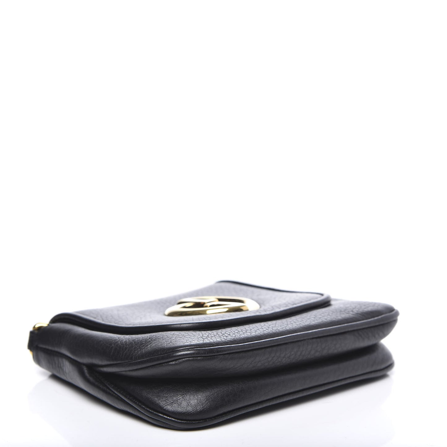 Pebbled Calfskin Small 1973 Chain Shoulder Bag Black