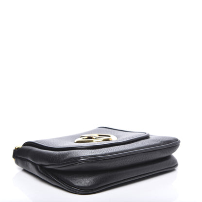 Gucci Pebbled Calfskin Small 1973 Chain Shoulder Bag Black 3 of 9