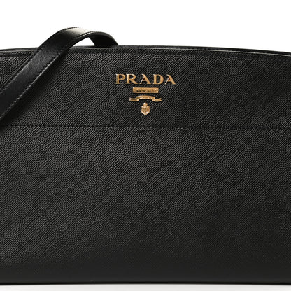 Prada Saffiano City Calfskin Esplanade Crossbody Bag Black 7 of 11