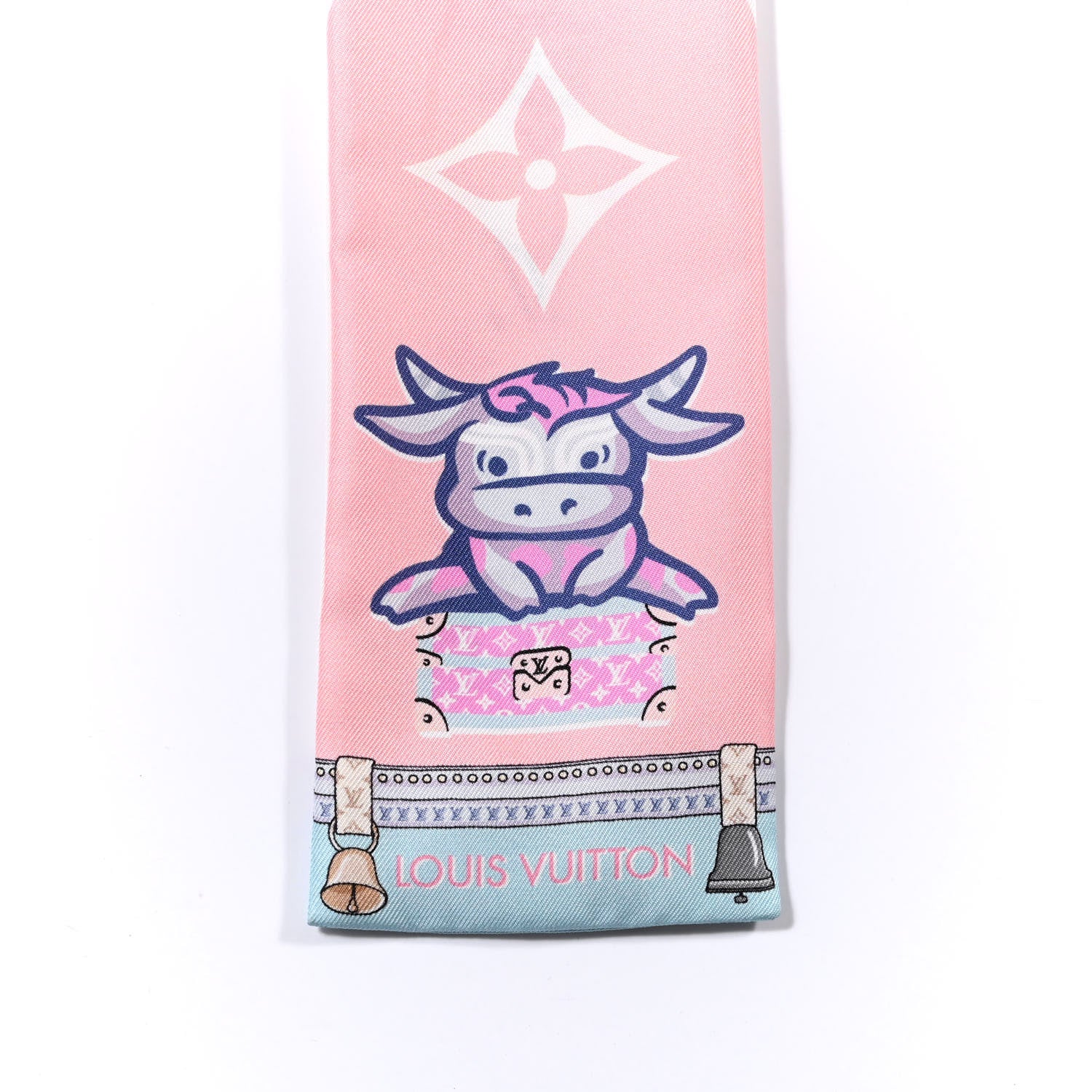 Louis Vuitton Silk Monogram Rodeo Bandeau Rose 3 of 4