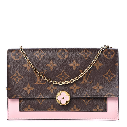 Louis Vuitton Monogram Flore Chain Wallet Rose Ballerine 1 of 9