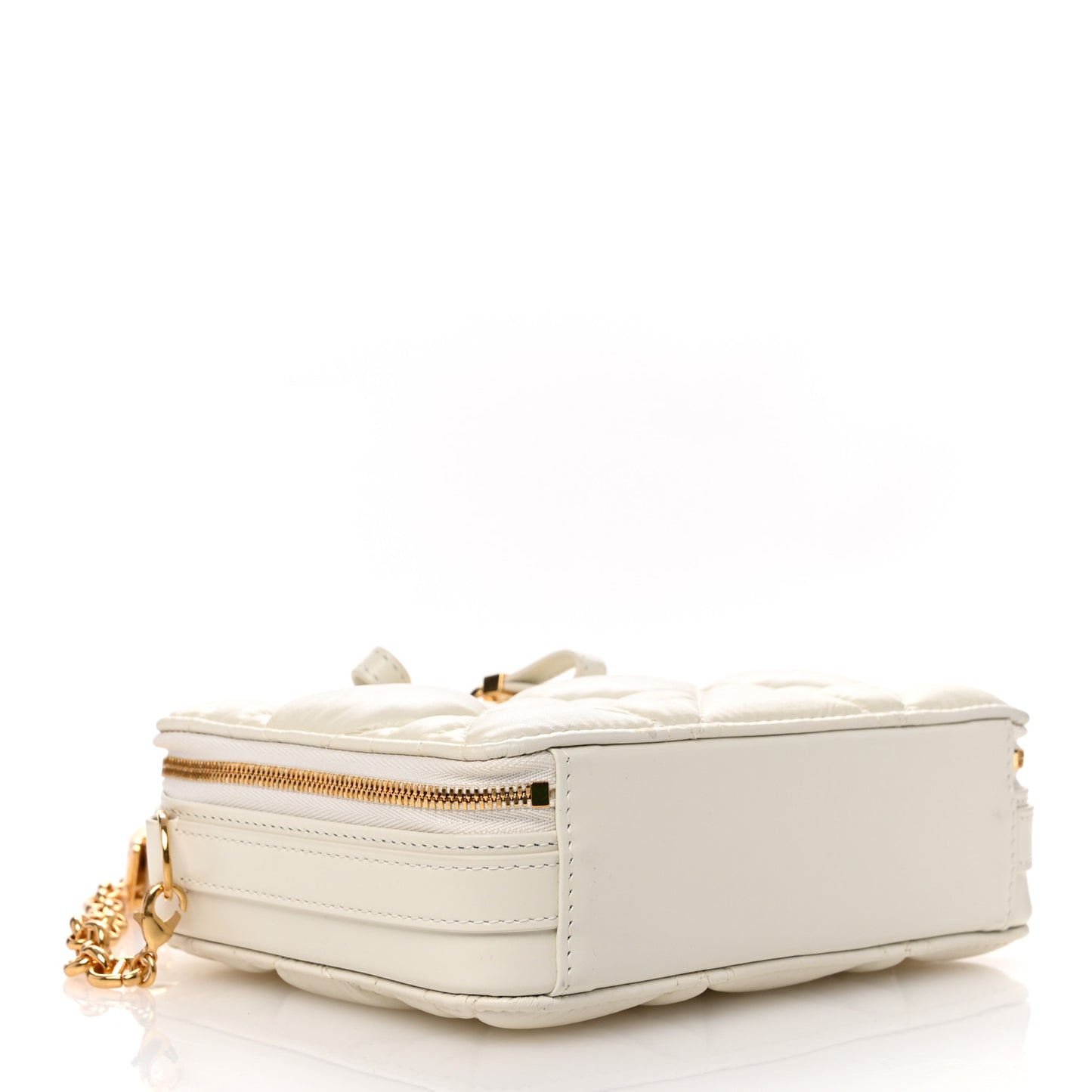Calfskin Macrocannage Caro Box Bag Latte