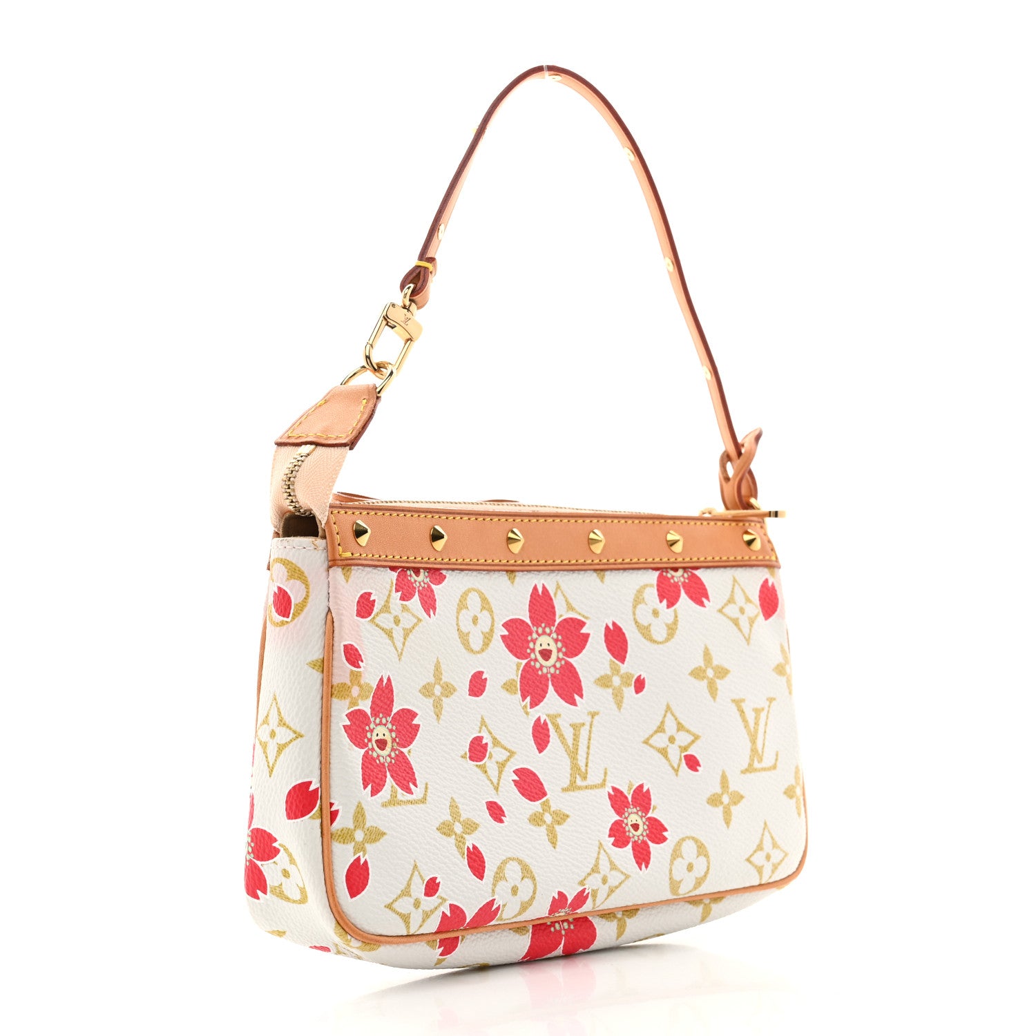 Louis Vuitton Monogram Cherry Blossom Pochette Accessories Red 3 of 15