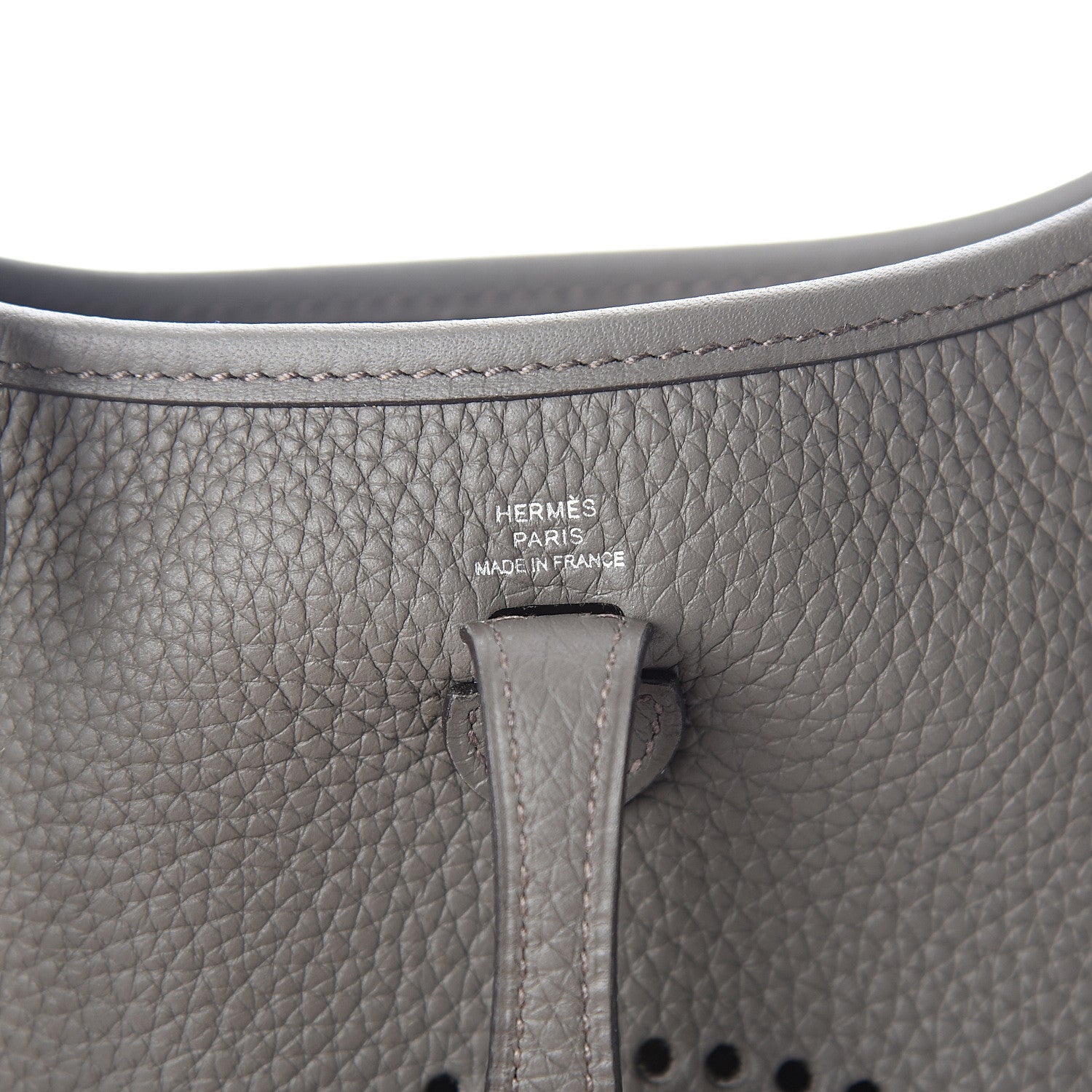 Hermes Taurillon Clemence Evelyne TPM Etain 5 of 10