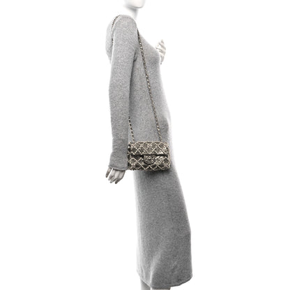 Chanel Chain Mail Crystal Quilted Mini Flap Argent 2 of 10