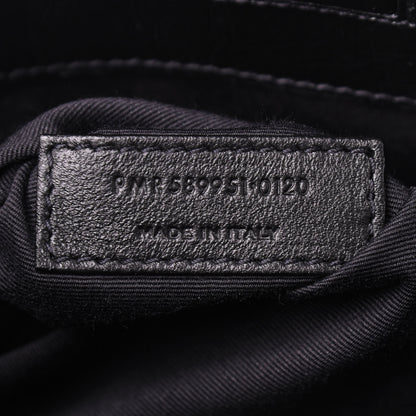 Saint Laurent Crinkled Calfskin Matelasse Monogram Medium Niki Shopper Tote Black 9 of 9