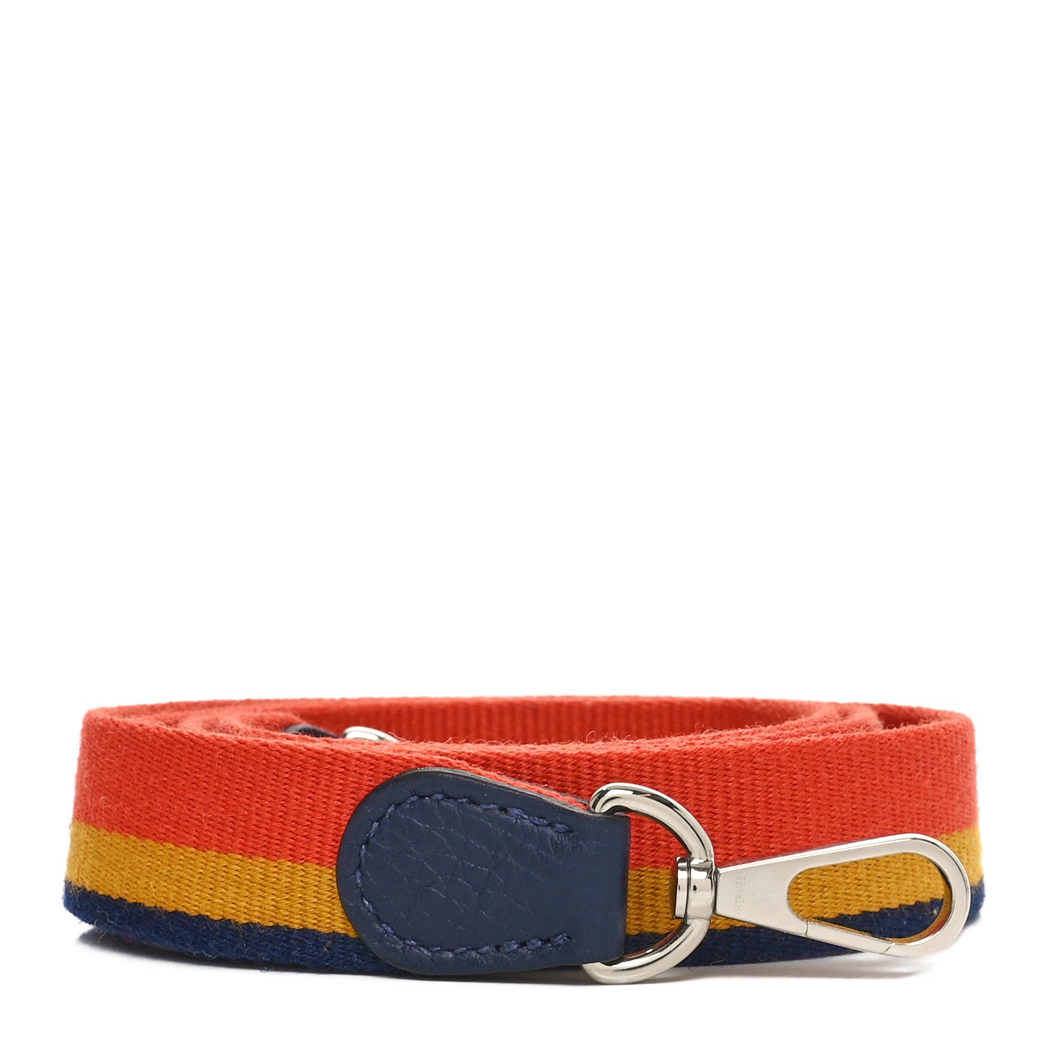 Hermes Toile 25mm Shoulder Striped Shoulder Strap Bleu Nuit 1 of 4