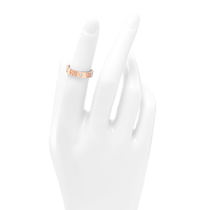 Gucci 18K Rose Gold Diamond Icon Band Ring 49 4.75 2 of 5