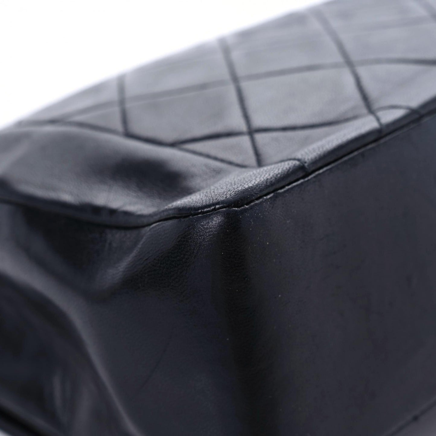 Lambskin Quilted Medium Single Flap Black