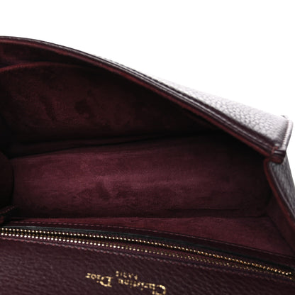 Christian Dior Grained Calfskin Small Diorama Flap Bag Burgundy 5 of 10